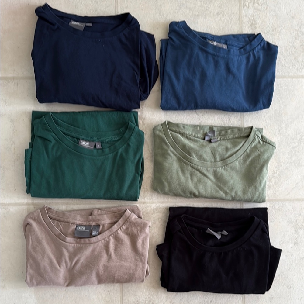 ASOS Crew Neck T-Shirts in Green and Taupe